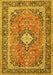 Machine Washable Persian Yellow Traditional Rug, wshtr2992yw