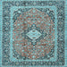 Square Machine Washable Persian Light Blue Traditional Rug, wshtr2992lblu