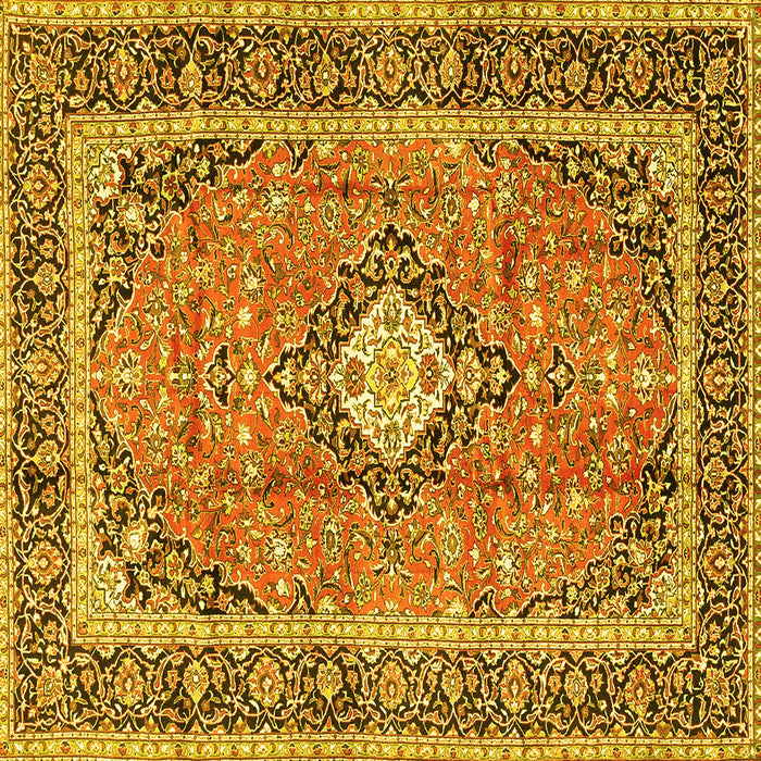 Square Persian Yellow Traditional Rug, tr2992yw