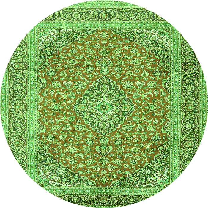 Square Persian Green Traditional Rug, tr2993grn