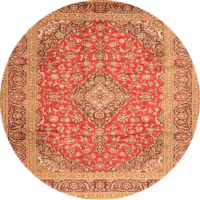 Square Persian Orange Traditional Rug, tr2993org