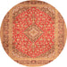 Square Persian Orange Traditional Rug, tr2993org