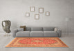 Machine Washable Persian Orange Traditional Area Rugs in a Living Room, wshtr2993org