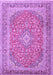 Machine Washable Persian Purple Traditional Area Rugs, wshtr2993pur