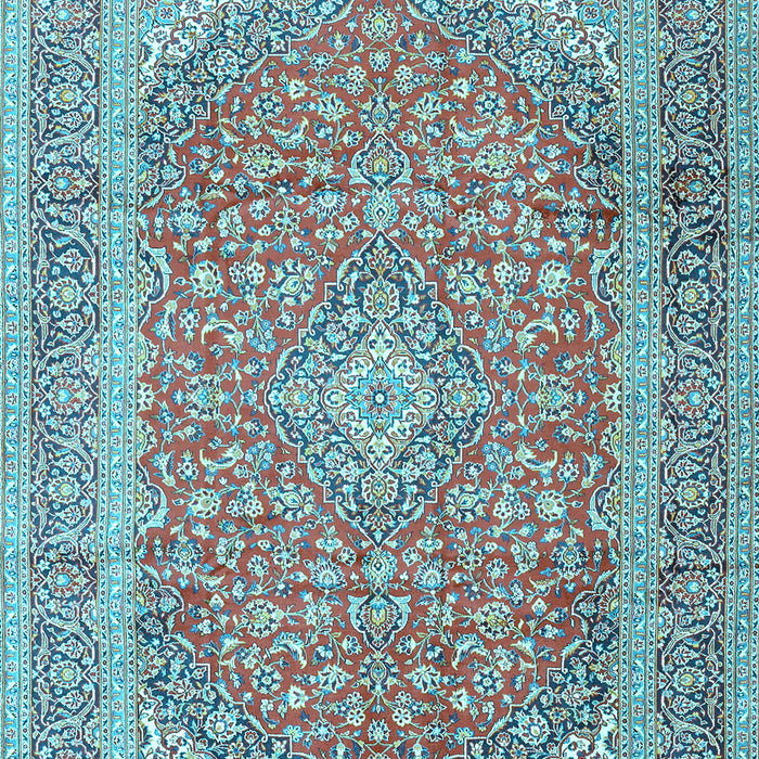 Machine Washable Persian Light Blue Traditional Rug, wshtr2993lblu