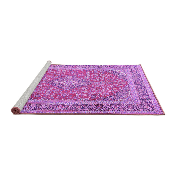 Sideview of Machine Washable Persian Purple Traditional Area Rugs, wshtr2993pur