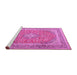 Sideview of Machine Washable Persian Pink Traditional Rug, wshtr2993pnk