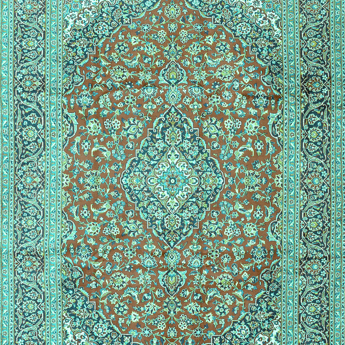 Machine Washable Persian Turquoise Traditional Area Rugs, wshtr2993turq