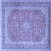 Square Persian Blue Traditional Rug, tr2993blu