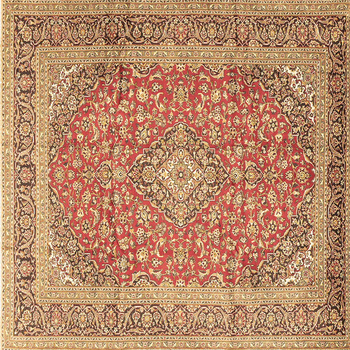Square Persian Brown Traditional Rug, tr2993brn