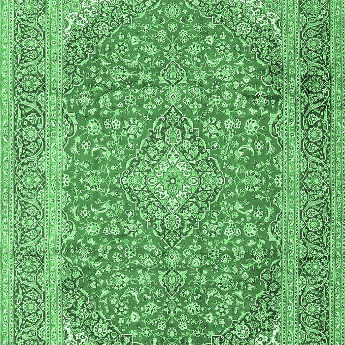 Machine Washable Persian Emerald Green Traditional Area Rugs, wshtr2993emgrn
