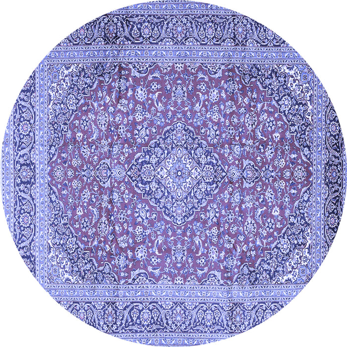 Round Persian Blue Traditional Rug, tr2993blu