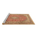 Sideview of Machine Washable Persian Brown Traditional Rug, wshtr2993brn