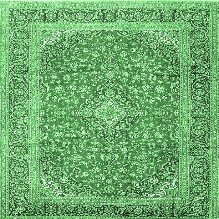 Square Persian Emerald Green Traditional Rug, tr2993emgrn