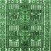 Square Machine Washable Persian Emerald Green Traditional Area Rugs, wshtr2994emgrn