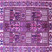 Square Machine Washable Persian Purple Traditional Area Rugs, wshtr2994pur