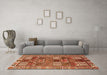 Machine Washable Persian Orange Traditional Area Rugs in a Living Room, wshtr2994org