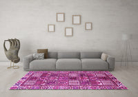 Machine Washable Persian Pink Traditional Rug, wshtr2994pnk