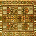 Square Machine Washable Persian Yellow Traditional Rug, wshtr2994yw