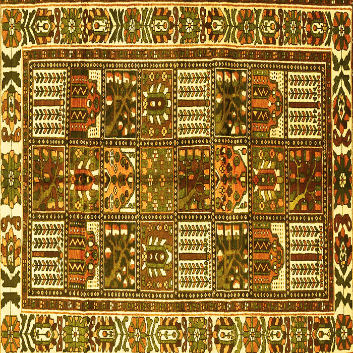 Square Persian Yellow Traditional Rug, tr2994yw