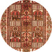 Square Persian Orange Traditional Rug, tr2994org