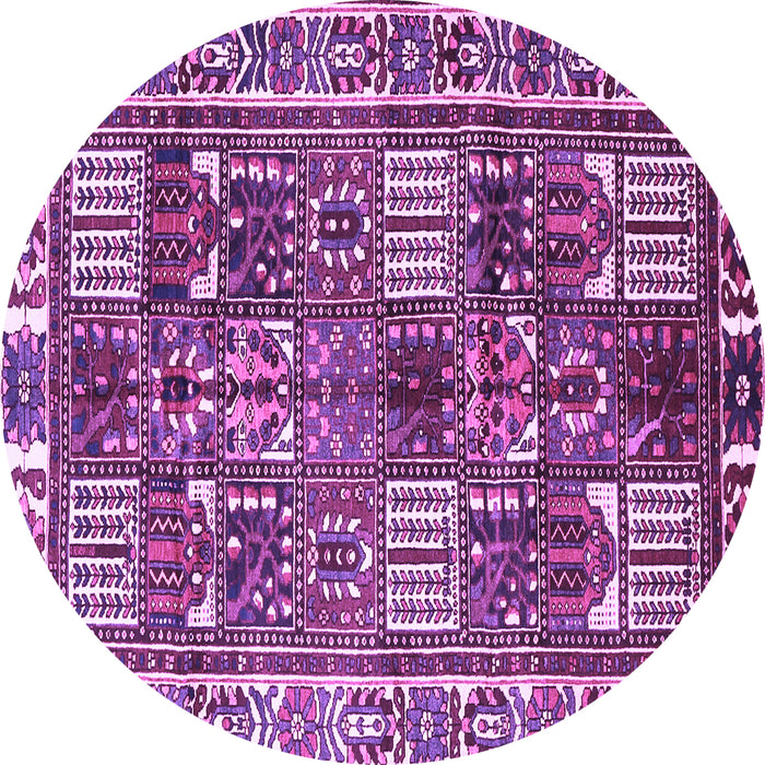 Round Persian Purple Traditional Rug, tr2994pur