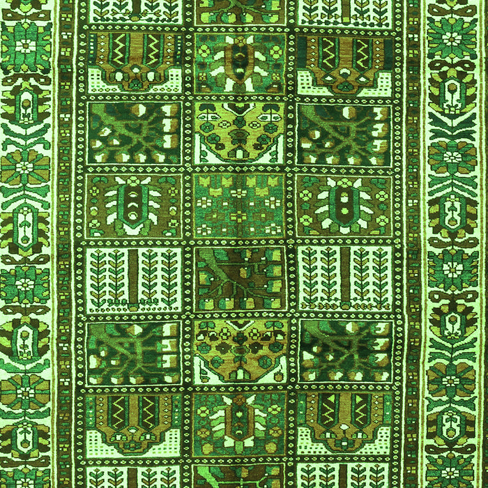 Serging Thickness of Machine Washable Persian Green Traditional Area Rugs, wshtr2994grn