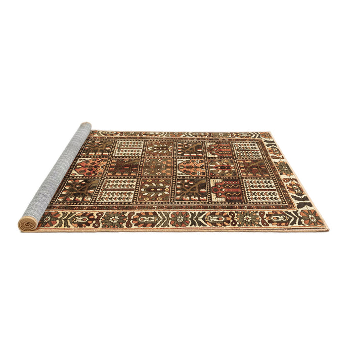Sideview of Machine Washable Persian Brown Traditional Rug, wshtr2994brn