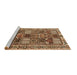 Sideview of Machine Washable Persian Brown Traditional Rug, wshtr2994brn