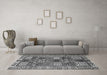 Machine Washable Persian Gray Traditional Rug in a Living Room,, wshtr2994gry