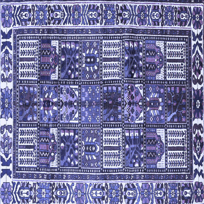 Square Persian Blue Traditional Rug, tr2994blu