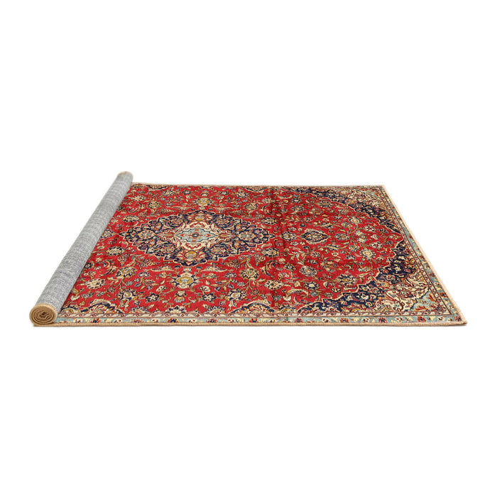 Sideview of Machine Washable Traditional Red Rug, wshtr2995