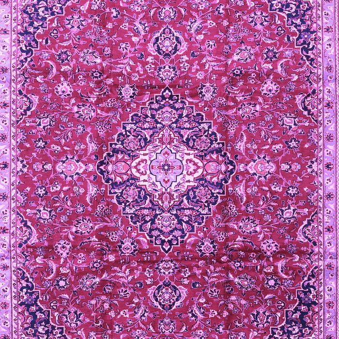 Machine Washable Medallion Purple Traditional Area Rugs, wshtr2995pur