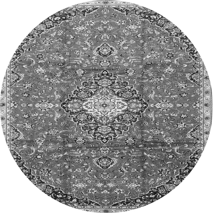 Square Medallion Gray Traditional Rug, tr2995gry
