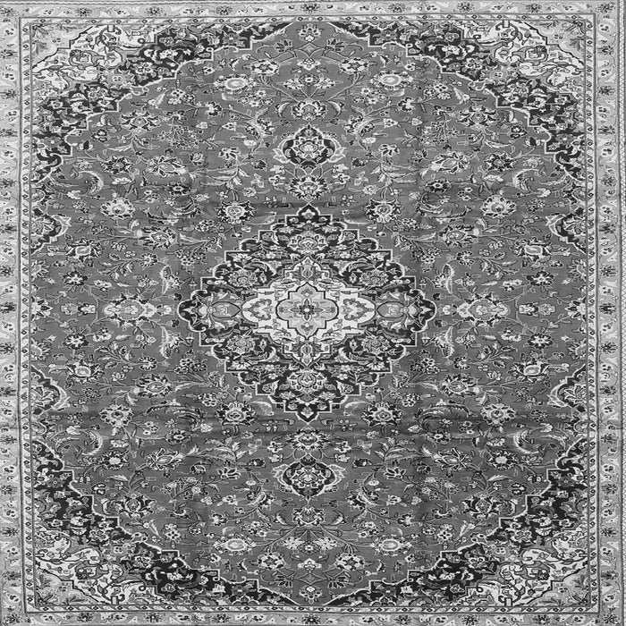 Serging Thickness of Medallion Gray Traditional Rug, tr2995gry