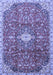 Medallion Blue Traditional Rug, tr2995blu