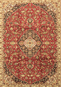 Medallion Brown Traditional Rug, tr2995brn