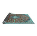 Sideview of Medallion Light Blue Traditional Rug, tr2995lblu