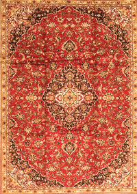 Medallion Orange Traditional Rug, tr2995org