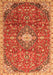 Medallion Orange Traditional Rug, tr2995org