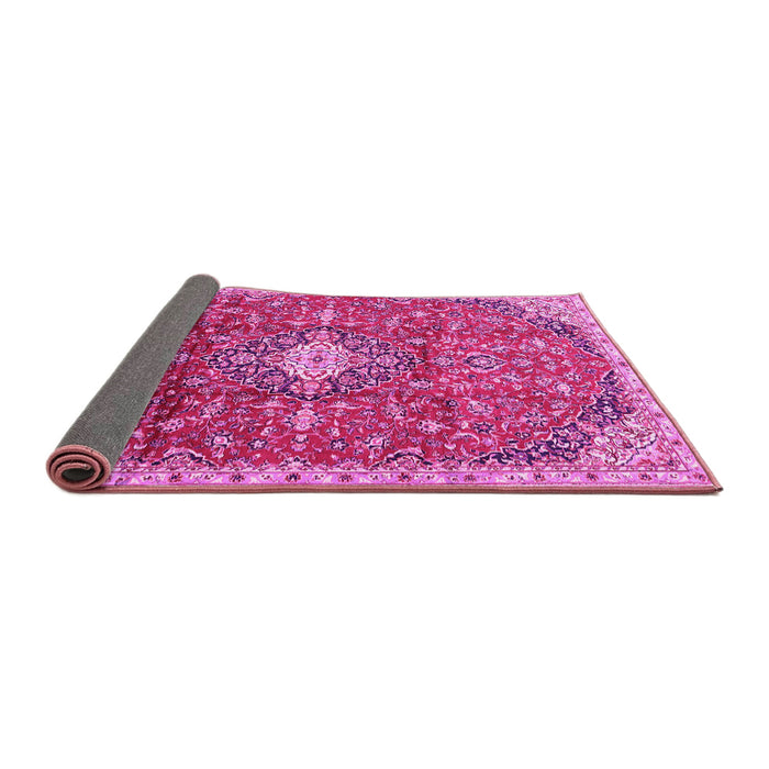 Sideview of Medallion Pink Traditional Rug, tr2995pnk