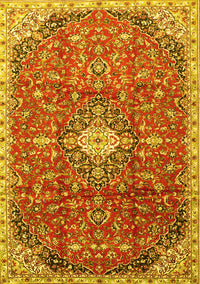 Medallion Yellow Traditional Rug, tr2995yw