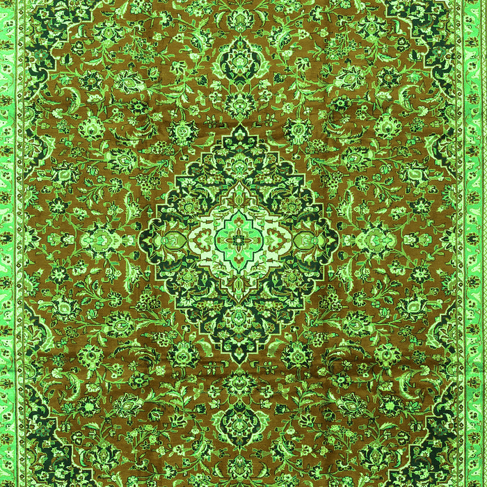 Medallion Green Traditional Rug, tr2995grn