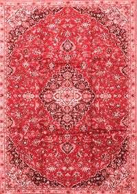 Medallion Red Traditional Rug, tr2995red