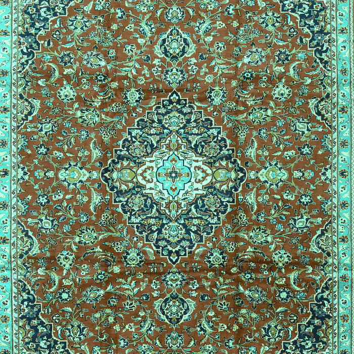 Medallion Turquoise Traditional Rug, tr2995turq