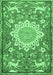 Animal Emerald Green Traditional Rug, tr2996emgrn