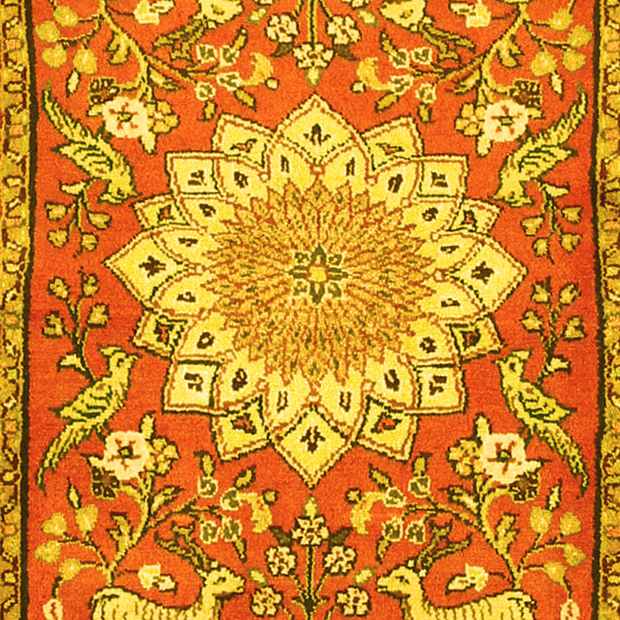 Animal Yellow Traditional Rug, tr2996yw