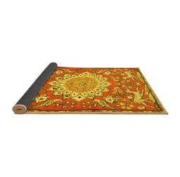 Sideview of Animal Yellow Traditional Rug, tr2996yw