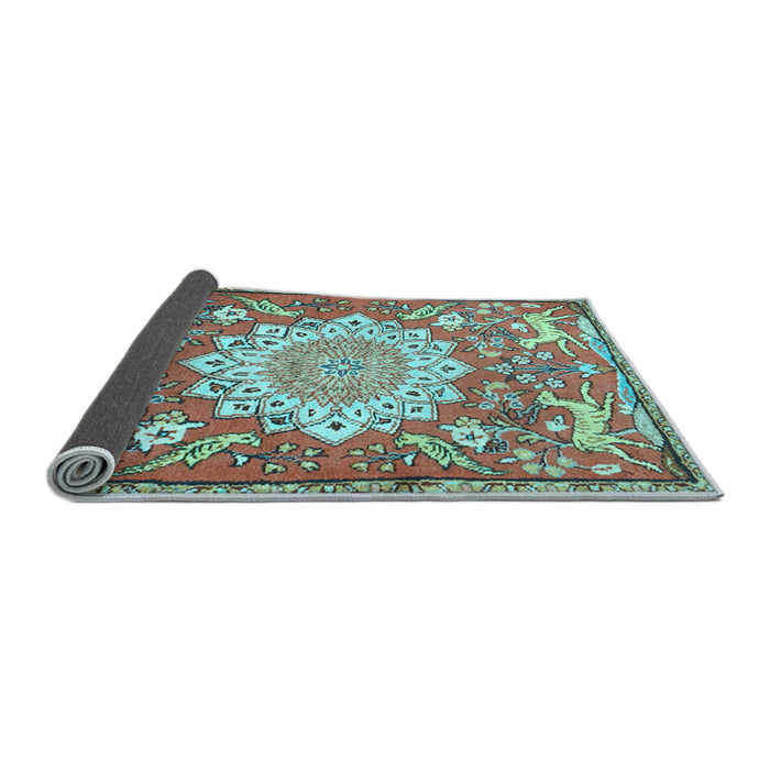 Sideview of Animal Light Blue Traditional Rug, tr2996lblu