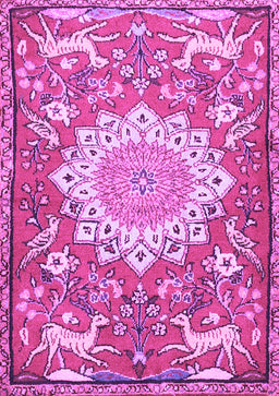 Animal Purple Traditional Rug, tr2996pur